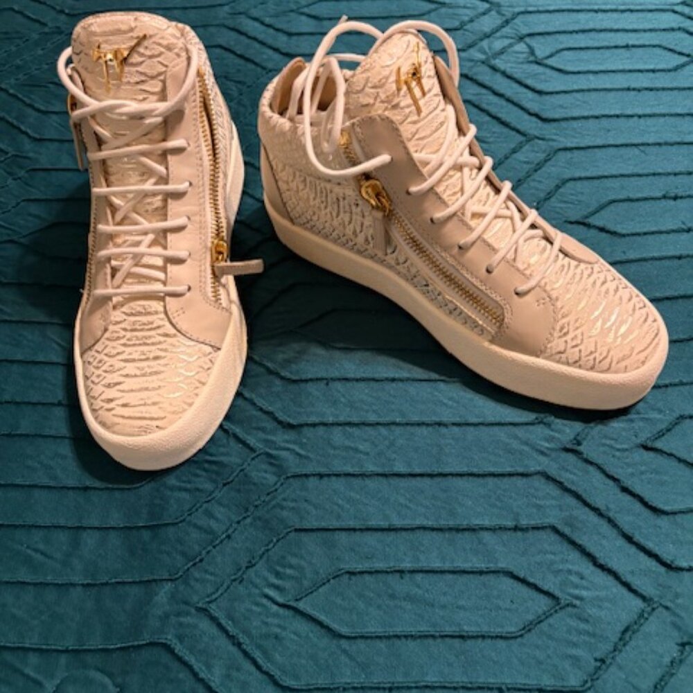 Women's May London Snake-Print High Top Sneakers - Picture 6 of 9